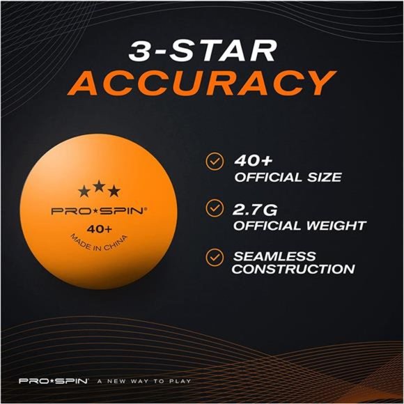 Ping Pong Balls - 3-Star Table Tennis Balls | High-Performance 40+ ABS Training - Picture 3 of 5